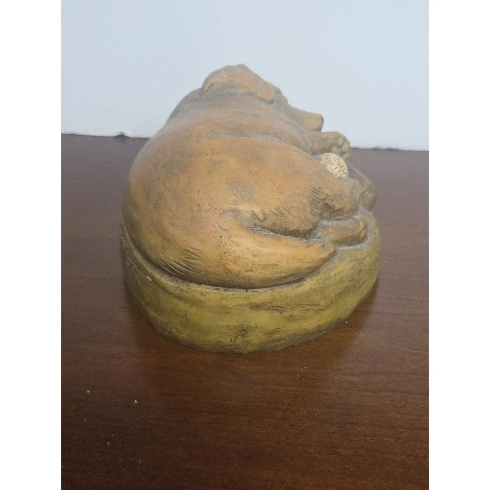 Sleeping Labrador Retriever Dog Baseball Statue 2000‎ Telle M. Stein 8.5